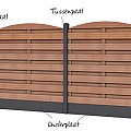 Betonplaat glad 24x3.5x184 cm, antraciet ongecoat