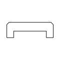 Douglas geschaafde afdeklat met sponning (6x1.2 cm) 2.8x8.5x180 cm, onbehandeld