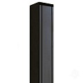 Aluminium paal 9x9x186 cm antraciet (incl kap en houten kern)