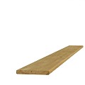 Grenen geschaafde plank 1.5x14x360 cm, groen geïmpregneerd