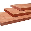 Douglas fijnbezaagde plank 3.2x20x400 cm, groen geïmpregneerd