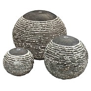 Set borrelstenen, Bluette Ø 45, 35 en 25 cm (ingezaagd, gepolijst)