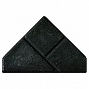 Bisschopmutsen bij keiformaat 8 cm zwart kv nr. 1602