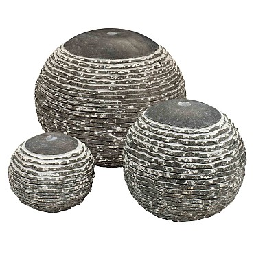 Set borrelstenen, Bluette Ø 45, 35 en 25 cm (ingezaagd, gepolijst)