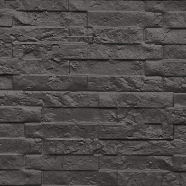 Betonplaat dubbelzijdig leisteenmotief 36x3.5x184 cm, antraciet ongecoat