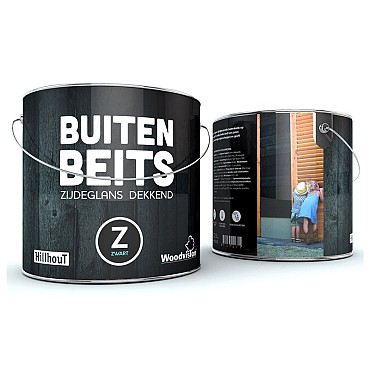 Douglas buiten beits 2.5 liter, zwart RAL 9005