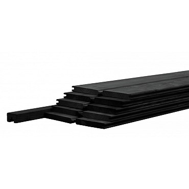 Betowood scherm douglas inclusief afdekkap 187x224 cm, zwart gedompeld