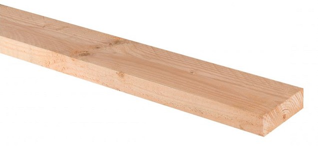 Vuren  paal geschaafd, geïmpregneerd 14x14x300