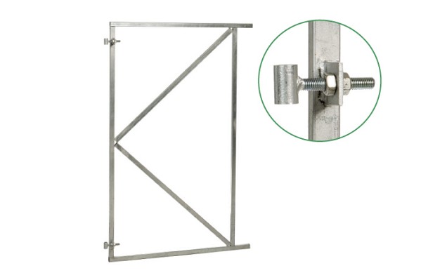 Verstelbaar stalen poortframe 100x155 cm, vuurverzinkt