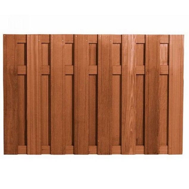 Bangkirai plankenscherm Deluxe 120x180 cm