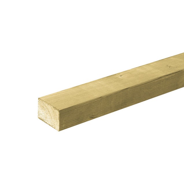 Vuren  balk geschaafd, geïmpregneerd  4,5x7x300