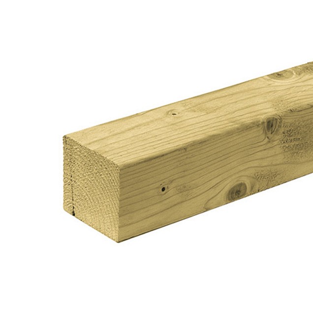 Vuren  paal geschaafd, geïmpregneerd h 12x12x300