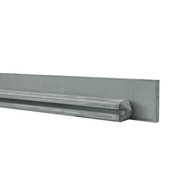 Betonplaat glad 24x3.5x184 cm, grijs, ongecoat