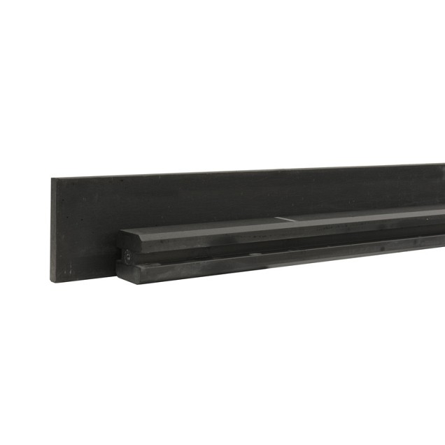 Betonplaat glad 24x3.5x184 cm, antraciet gecoat