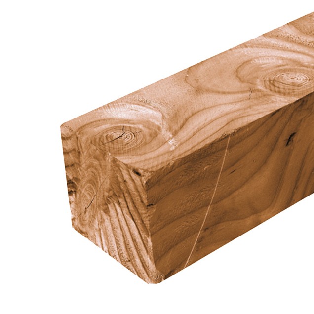 Douglas paal ruw 15x15x500 cm