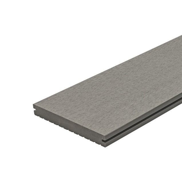 Composiet vlonderplank massief, Lichtgrijs 2,3x19,6x300 cm