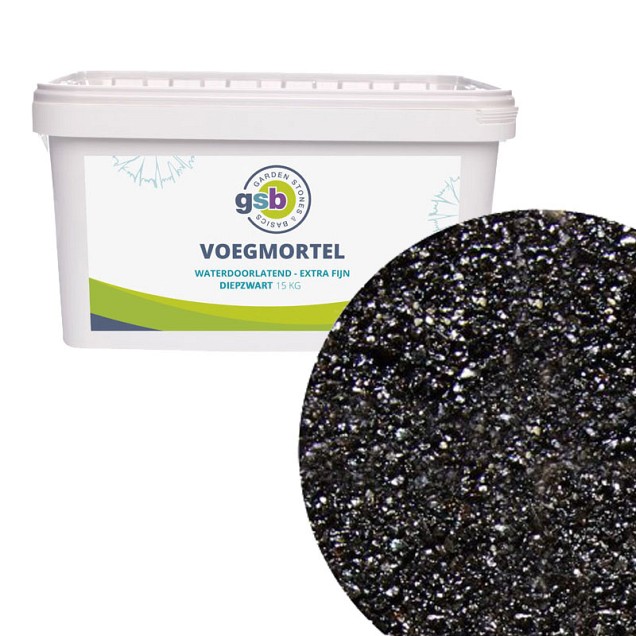 GSB Voegmortel fijn 15 kg - Diep zwart
