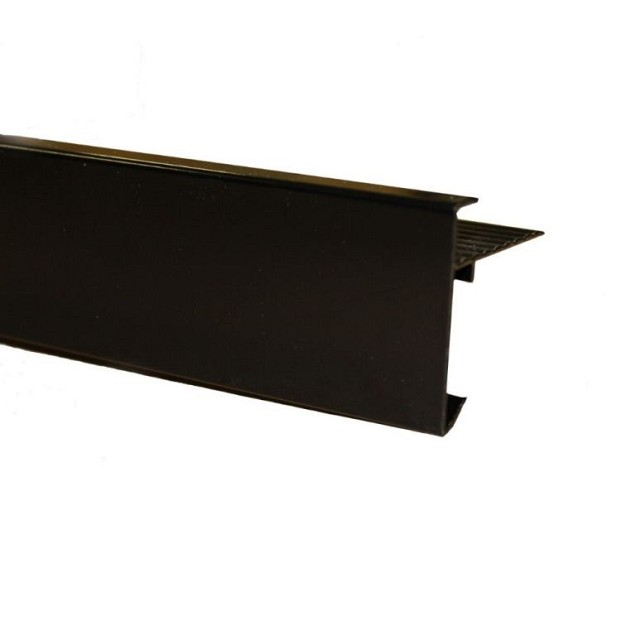 EPDM Daktrim aluminium zwart (RAL 9005) 45x45mm 2,50 meter