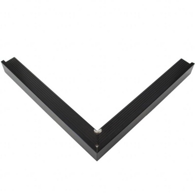 EPDM Daktrim aluminium zwart (RAL 9005) buitenhoek 45x45mm