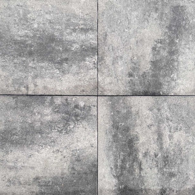 SteenPlus 60x60x4cm Grijs/ zwart