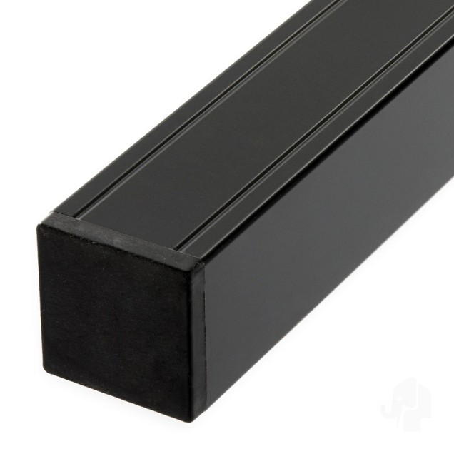 Aluminium paal 7x7x272 cm antraciet (incl kap en houten kern)