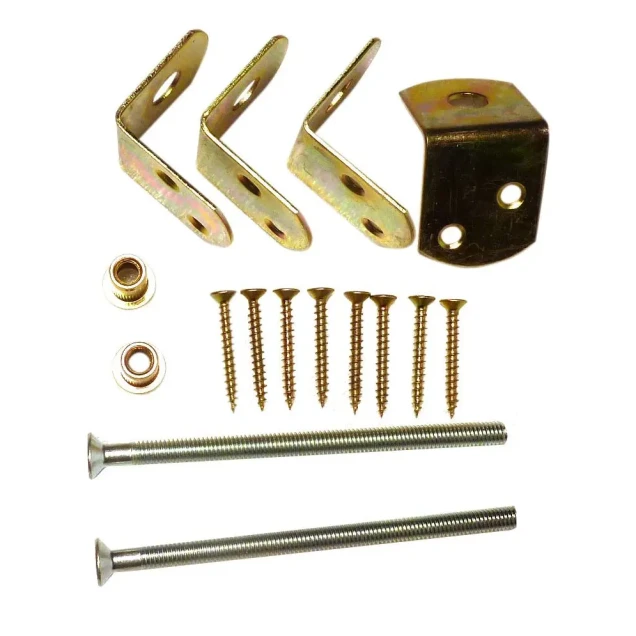 Uni-beslag t.b.v. lichtgewicht betonpaal 8.5x8.5 cm, geel verzinkt