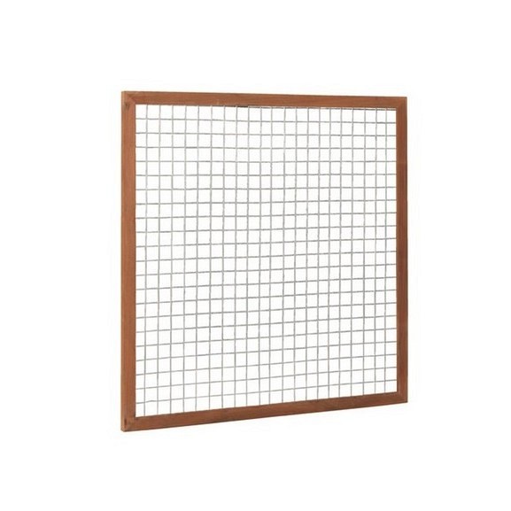 Hardhouten betonijzertrellis met maas 7.5x7.5 cm, in raamwerk 4.5x7.0 cm, 90x180 cm