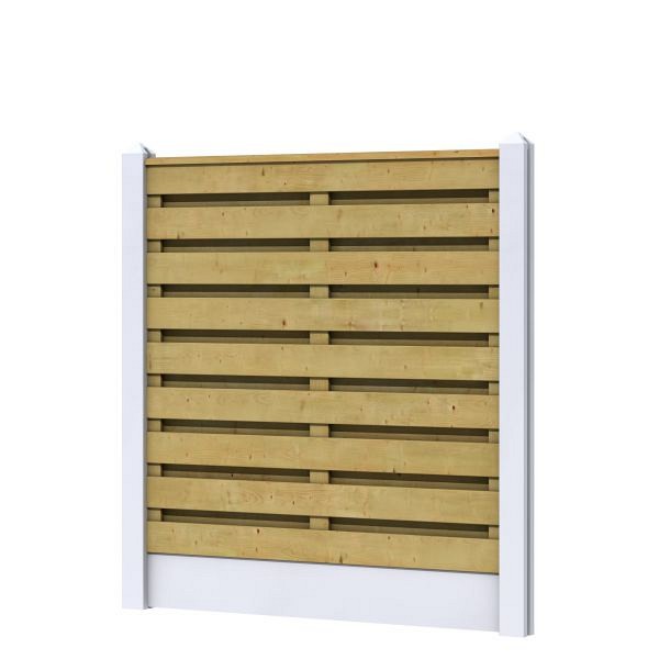 Betonpaal met sleuf en diamant kop t.b.v. schutting 11.5x11.5x278 cm, grijs tussenpaal, ongecoat